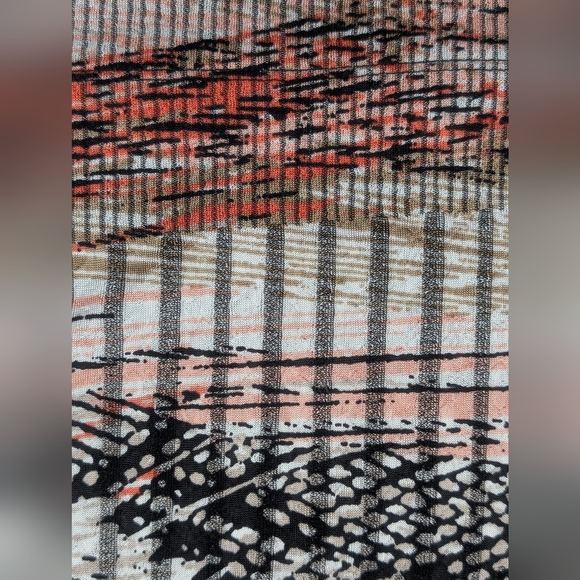 NWT Kasper Abstract Multi-Lined Print Pencil Skirt Sz L Back Zip - Picture 10 of 17